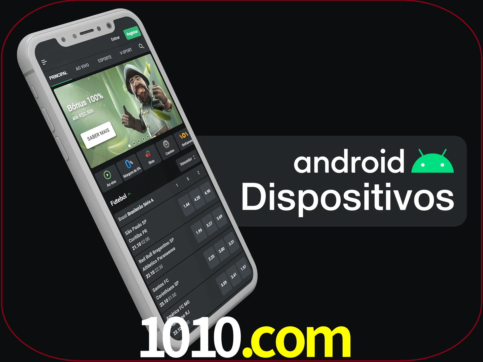 O aplicativo suporta a maioria de todos os dispositivos Android.