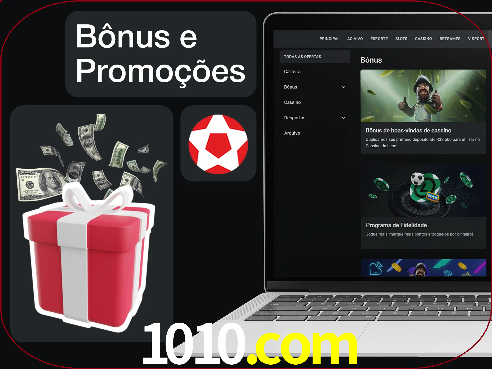 Verifique se há novos bônus e promoções.